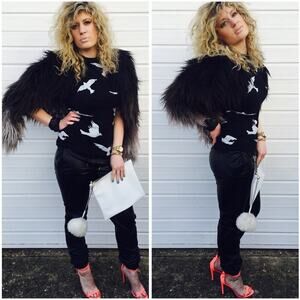 Mistress Rocks Birdsong Black White Short Sleeve T-Shirt